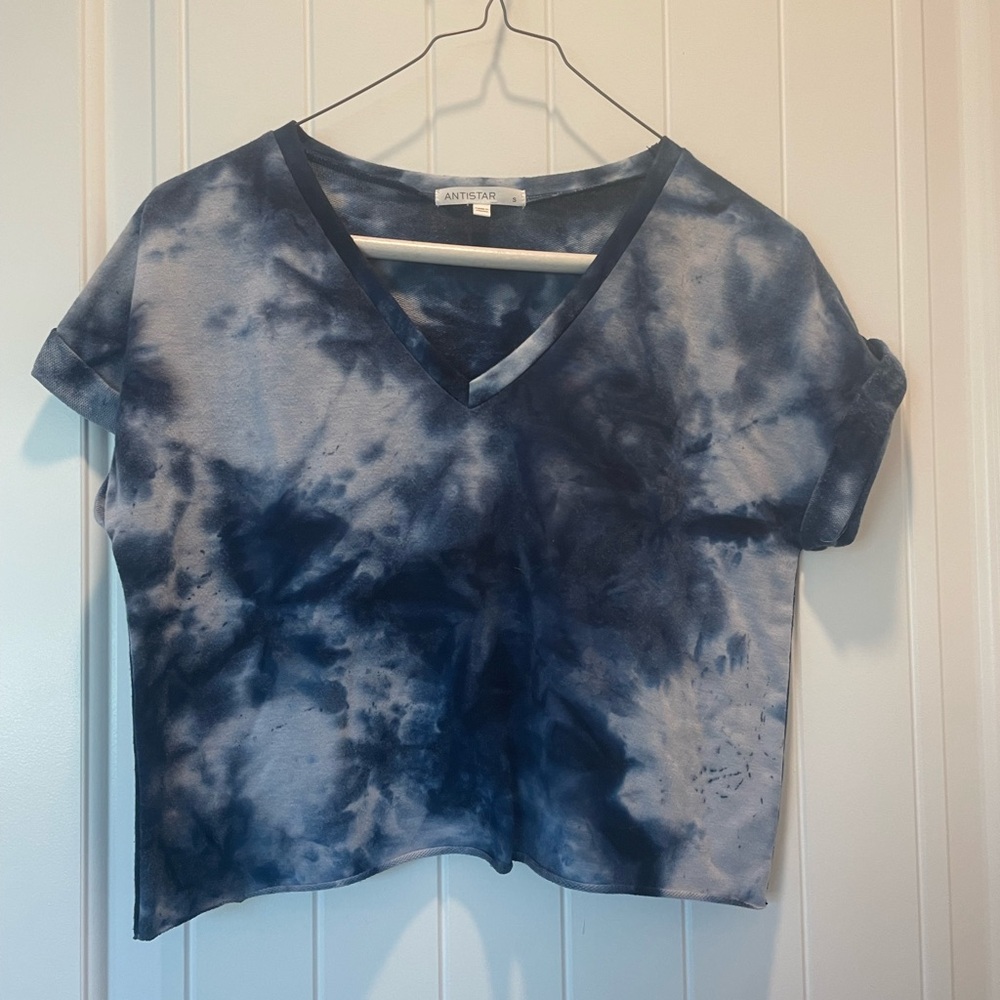 Tye dye cropped tee shirt